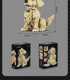 1754PCS Golden Retriever Building Blocks – Dog Display Model