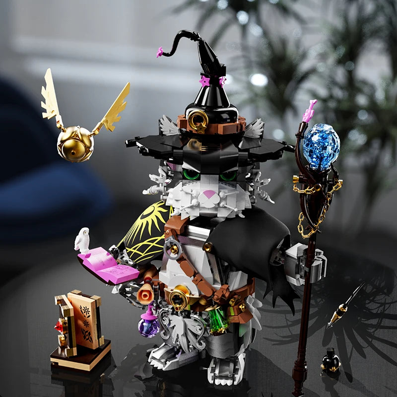 1,458PCS Wizard Cat Magic Building Set