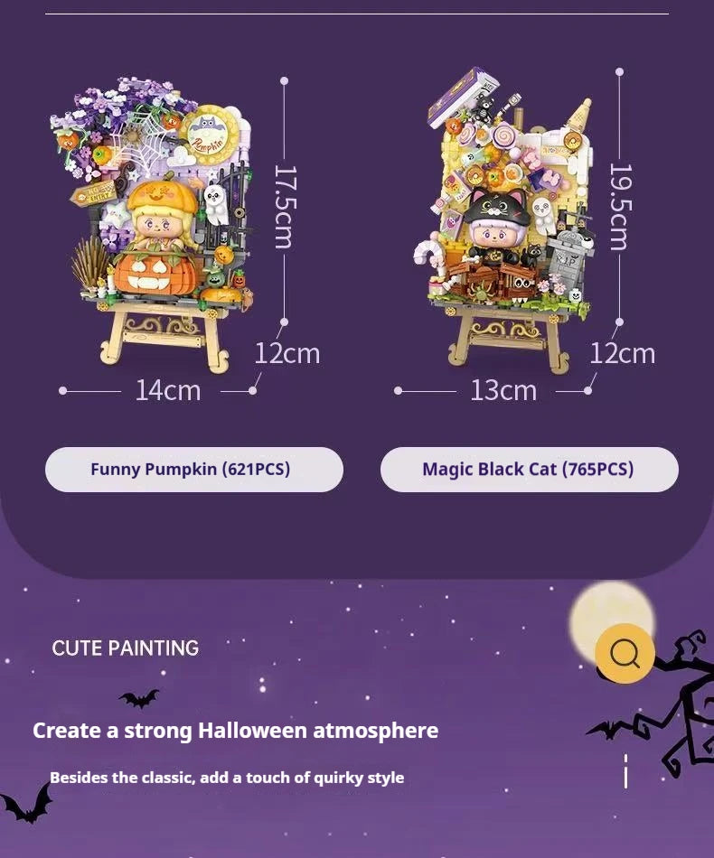 Halloween Horror Building Block Collection – Spooky MOC Display Sets