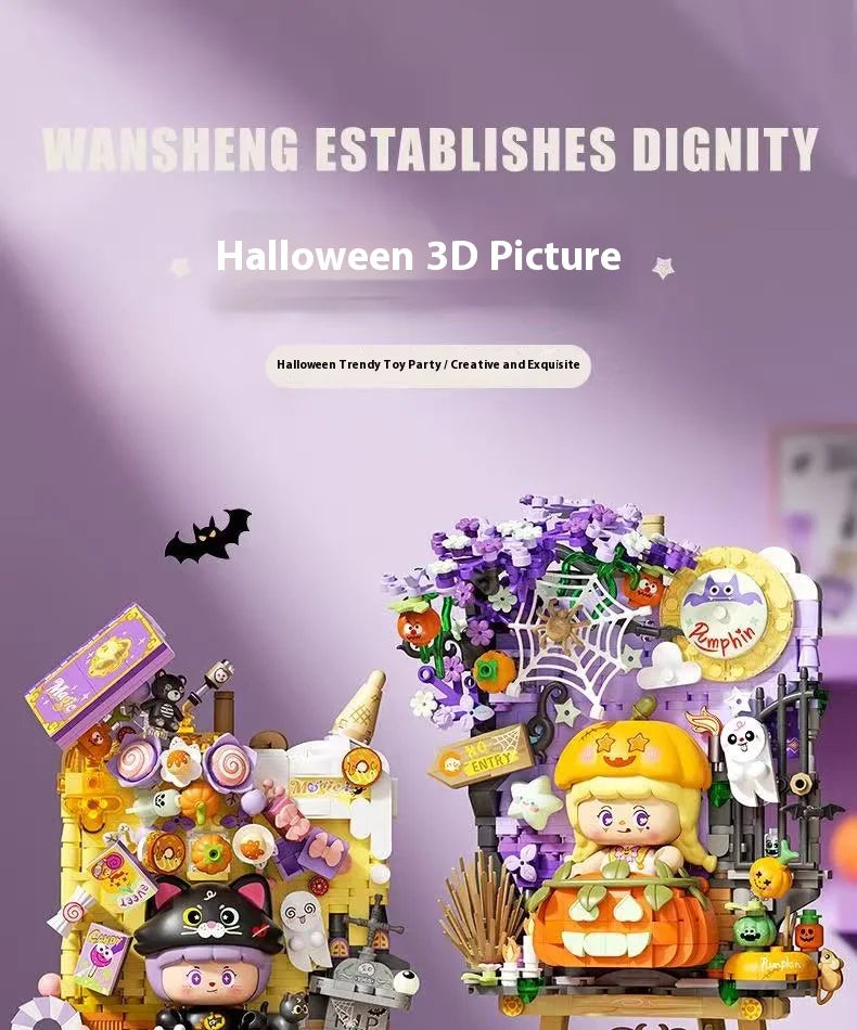 Halloween Horror Building Block Collection – Spooky MOC Display Sets