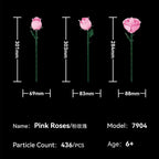 436PCS Rose Bouquet Building Set