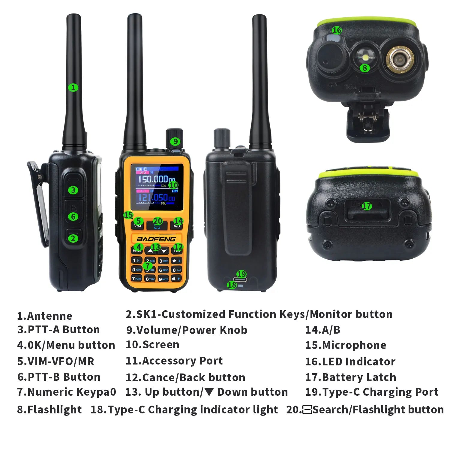 Baofeng UV-5R MINI Dual Band Walkie Talkie Twin Pack – 2 Radios Included