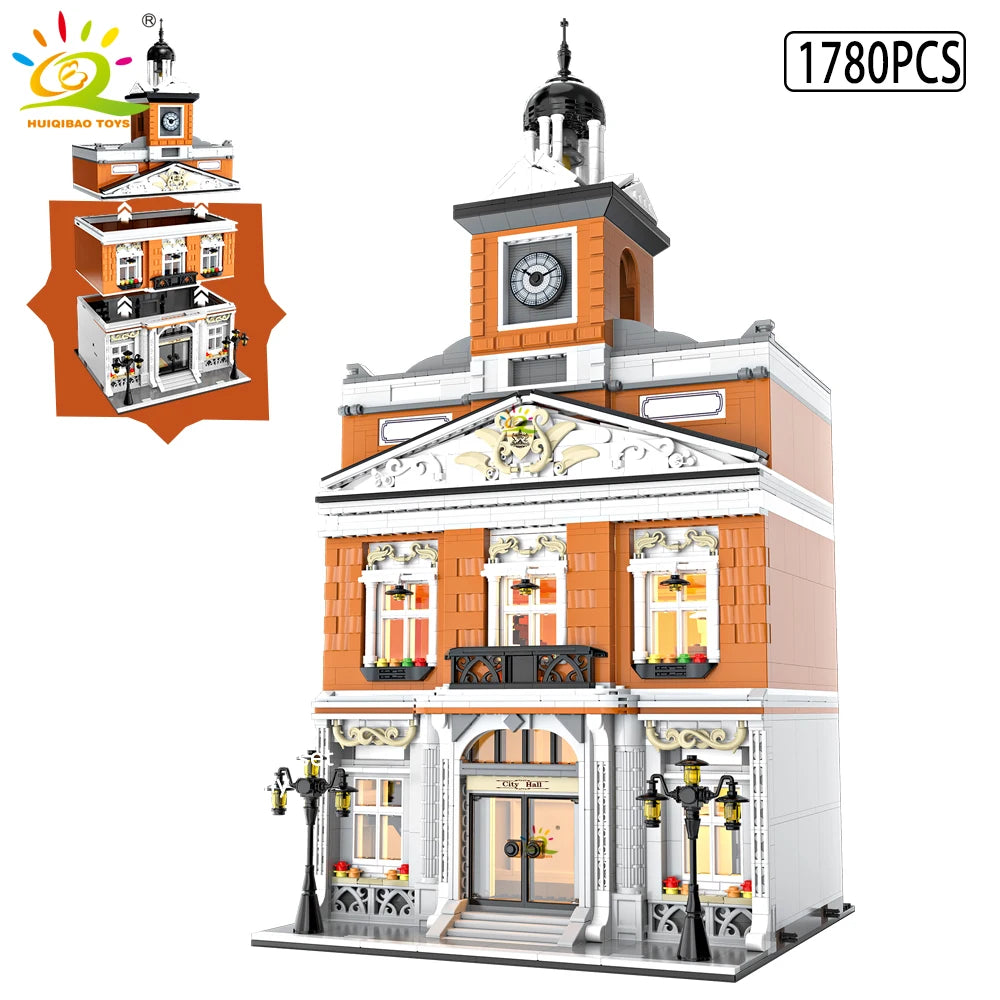 HUIQIBAO City Corner Coffee Shop Micro Building Blocks – 5 Sets to Collect