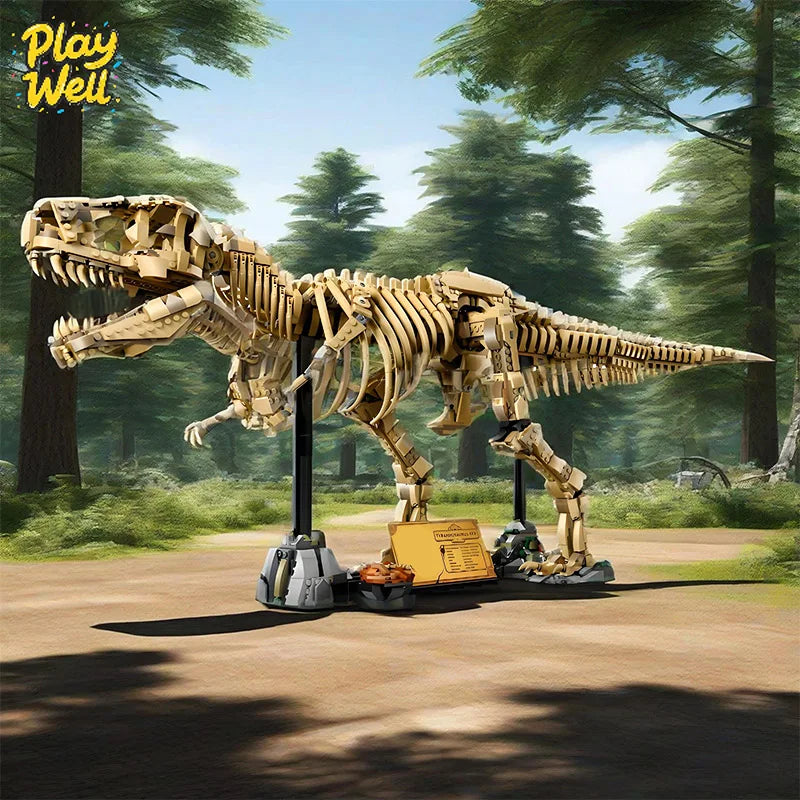 T-Rex Dinosaur Fossil Skeleton Building Block Set – 3,145 Pieces