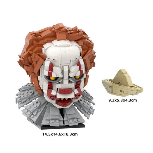 880PCS Pennywise Horror Bust Building Set