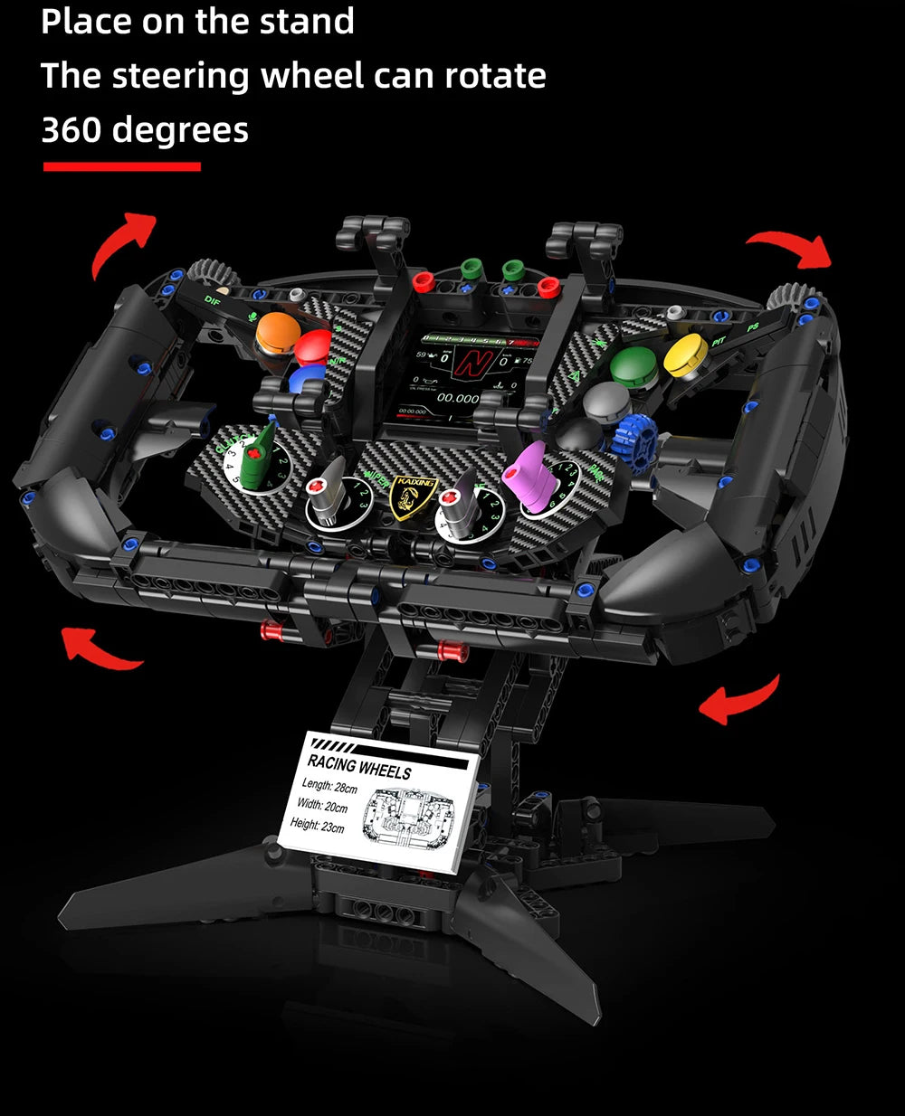 Formula Racing Steering Wheel Building Block Collection – 800+ Pieces