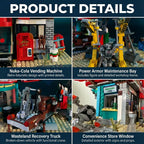 2,221PCS Abandoned Gas Station Building Set