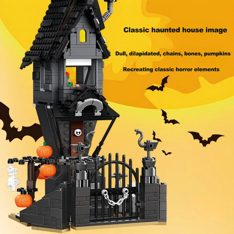 Nightmare-Inspired Haunted Mansion Building Block Collection – 581 Pieces
