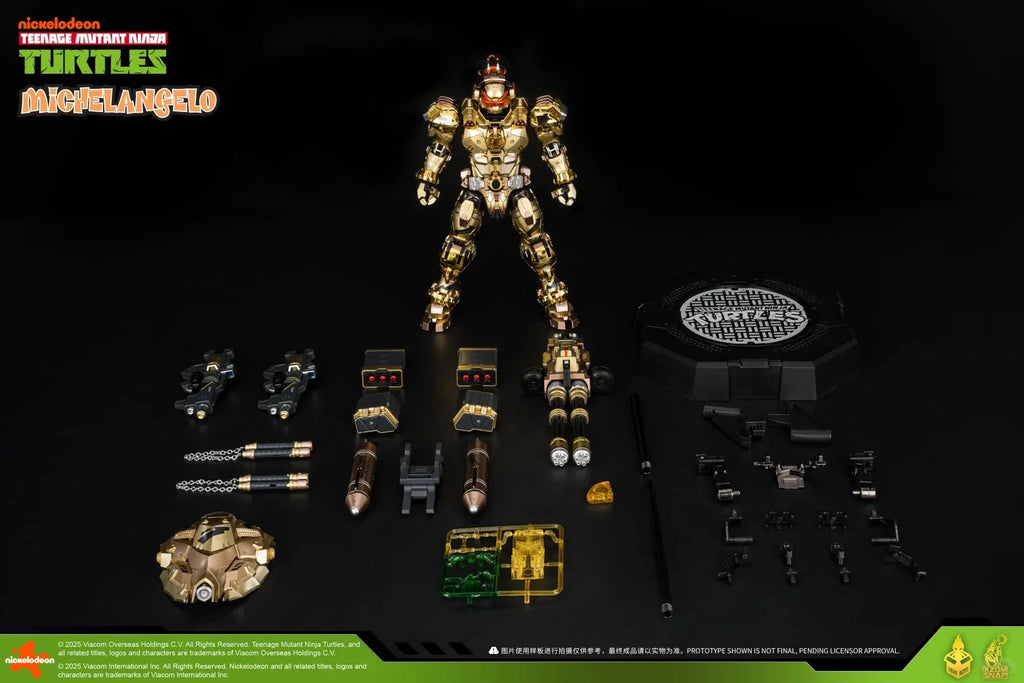 HEATBOYS Michelangelo Gold Shine Edition – Limited Edition Metal Mecha Collectible