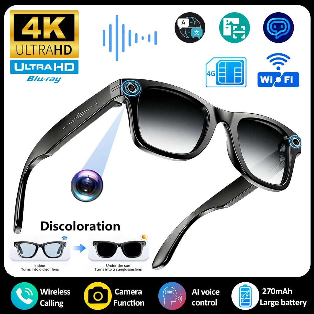 TOP SELLER - 2026 AI Smart Glasses – Live Translation, ChatGPT & HD Camera