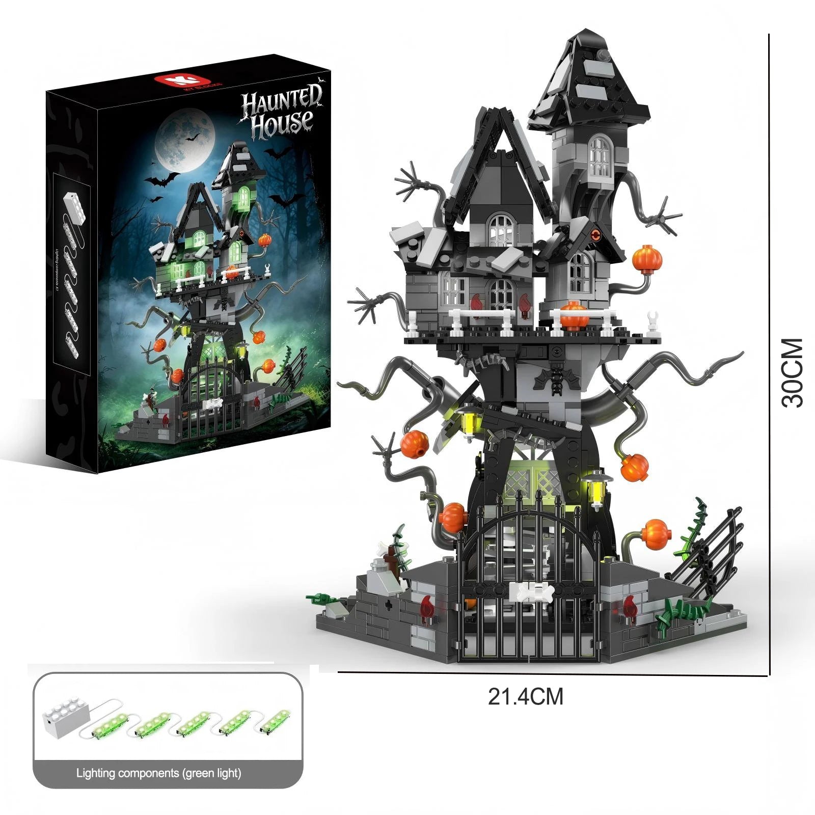Nightmare-Inspired Haunted Mansion Building Block Collection – 581 Pieces