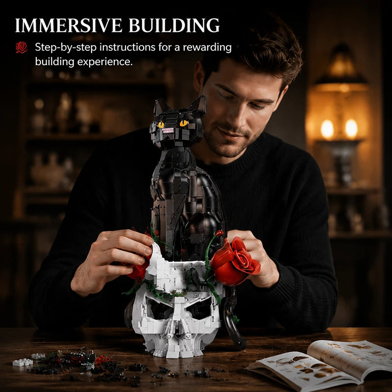 Gothic Black Cat Building Blocks – 1,576PCS