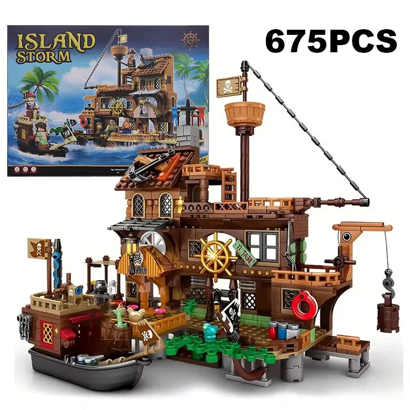 Medieval Pirate Island Fortress Building Blocks