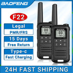 Baofeng F22 Walkie Talkie Twin Pack – Long Range PMR/FRS Two-Way Radios