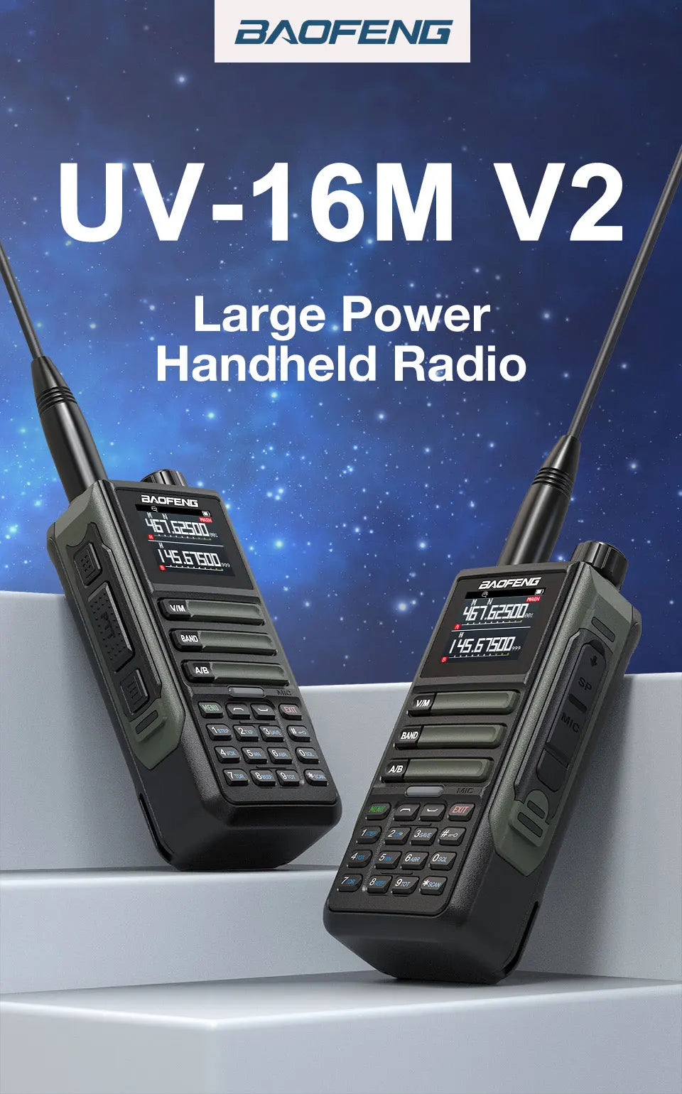Baofeng UV-16M V2 Full Band Two-Way Radio – 2026 Upgraded Edition