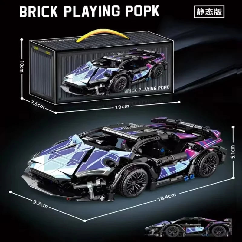 Technical Racing Sports Car Building Block Collection