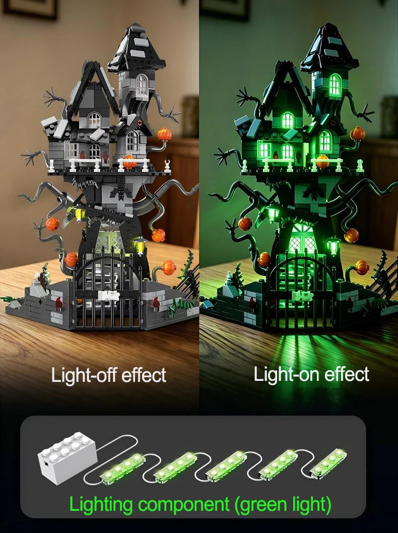 Nightmare-Inspired Haunted Mansion Building Block Collection – 581 Pieces