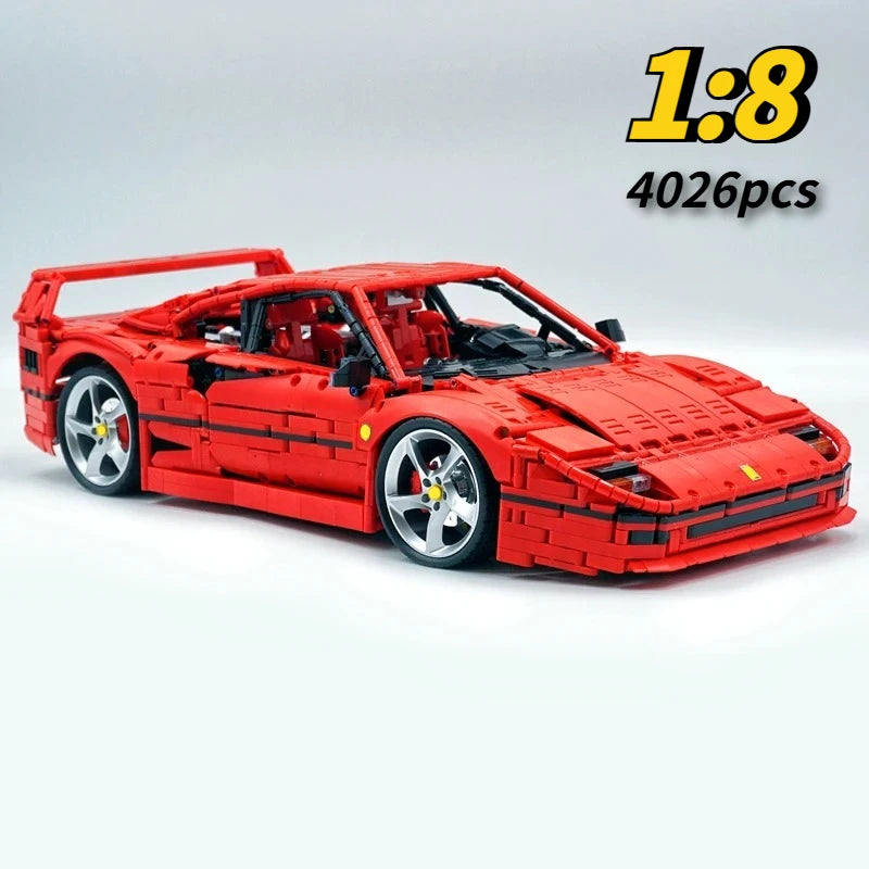 F40 Supercar Building Block Set – 4,026 Pieces