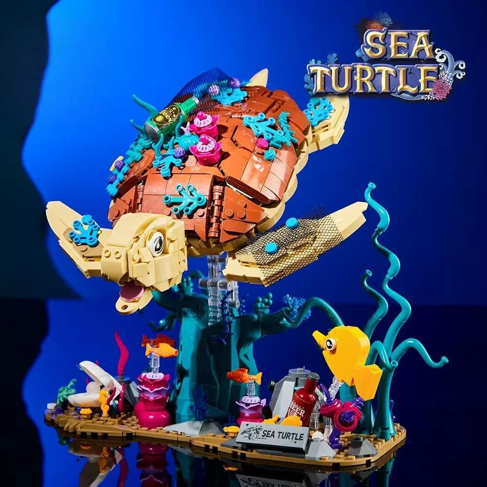2026 NEW 1,271PCS - Sea Turtle Building Blocks – Ocean Display Model