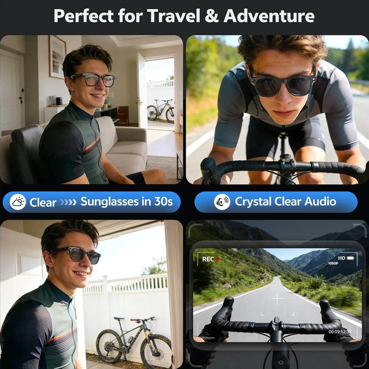 M02S AI Smart Glasses – 8MP Camera