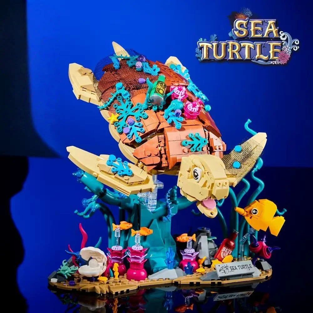 2026 NEW 1,271PCS - Sea Turtle Building Blocks – Ocean Display Model