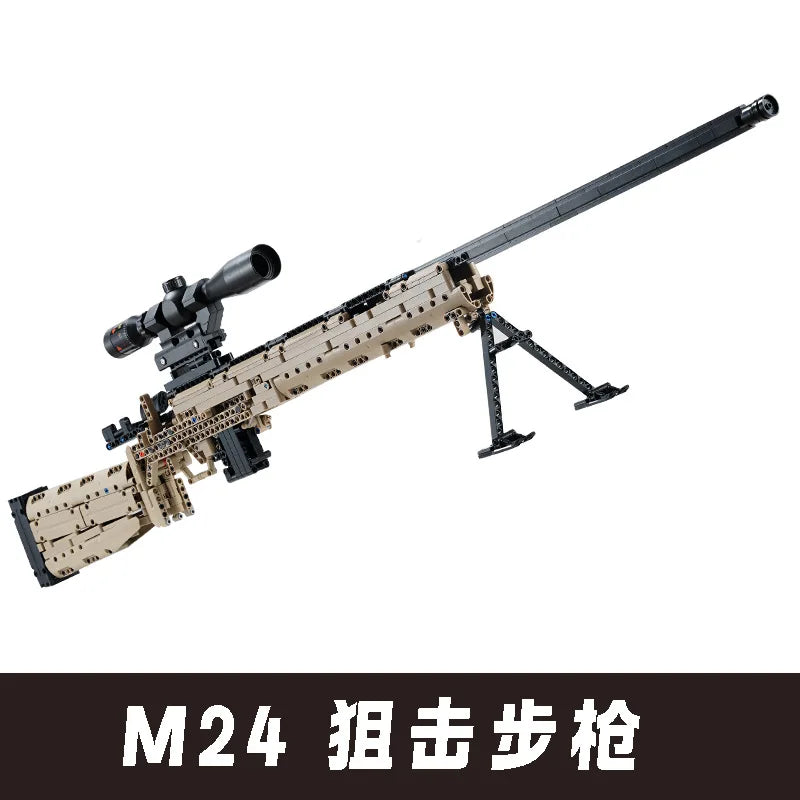 M24 Sniper Rifle-Inspired Building Block Model – Advanced DIY Construction Kit
