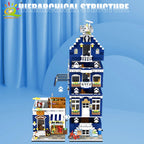 HUIQIBAO City Corner Coffee Shop Micro Building Blocks – 5 Sets to Collect