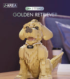 1754PCS Golden Retriever Building Blocks – Dog Display Model