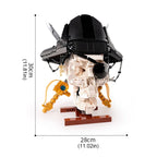 1,176PCS Pirate Captain Skull Building Set