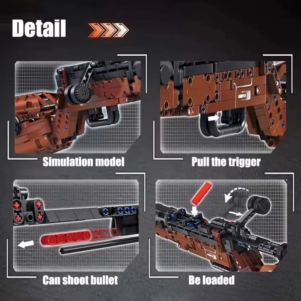 Classic Bolt-Action Rifle Building Block Collection – Military Model Kits