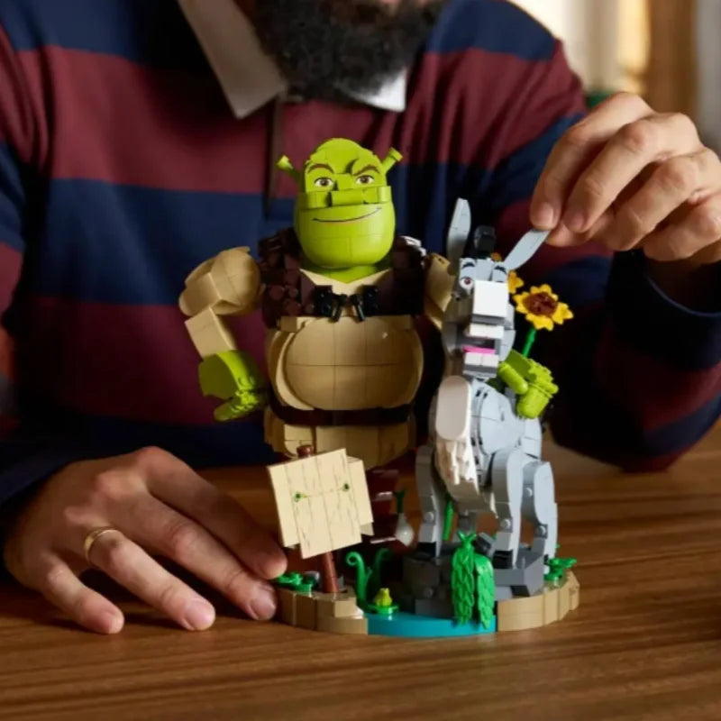 2026 NEW 1403PCS Shrek & Donkey Building Blocks – 3D Character Display Model