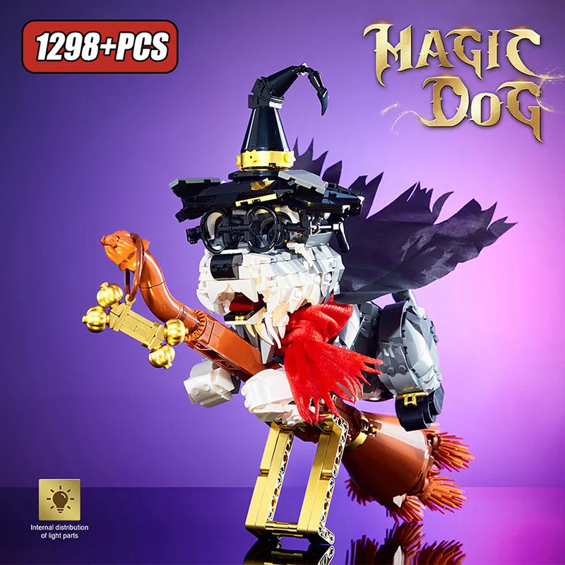 1,298PCS Magic Schnauzer &amp; Broom Building Set