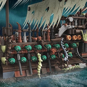 2,159 Pieces - LED Flying Dutchman Ghost Pirate Ship Building Block Set