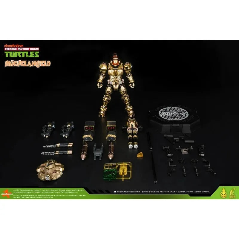 HEATBOYS Michelangelo Gold Shine Edition – Limited Edition Metal Mecha Collectible