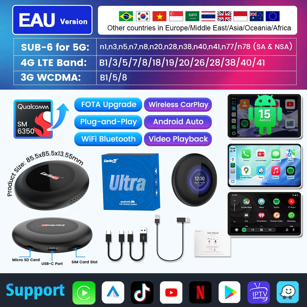 CarlinKit TBox Ultra 3 Android 15 AI Box