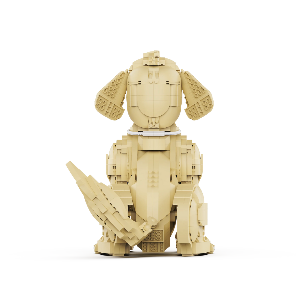 1754PCS Golden Retriever Building Blocks – Dog Display Model