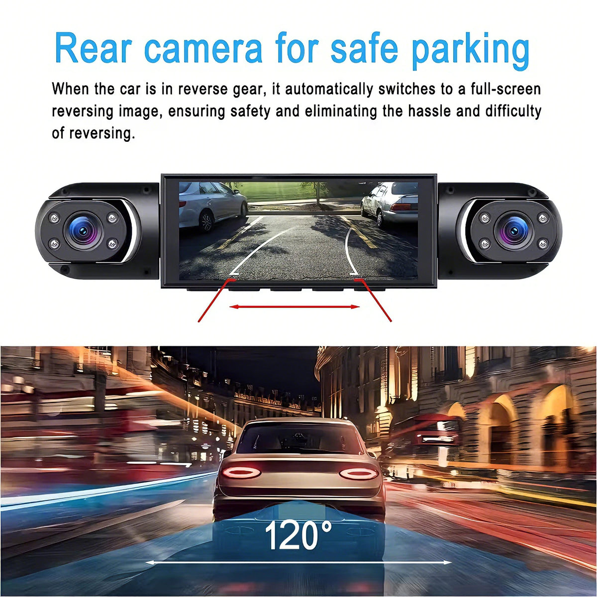 4-Camera 360° Dash Cam – Front, Rear & Side