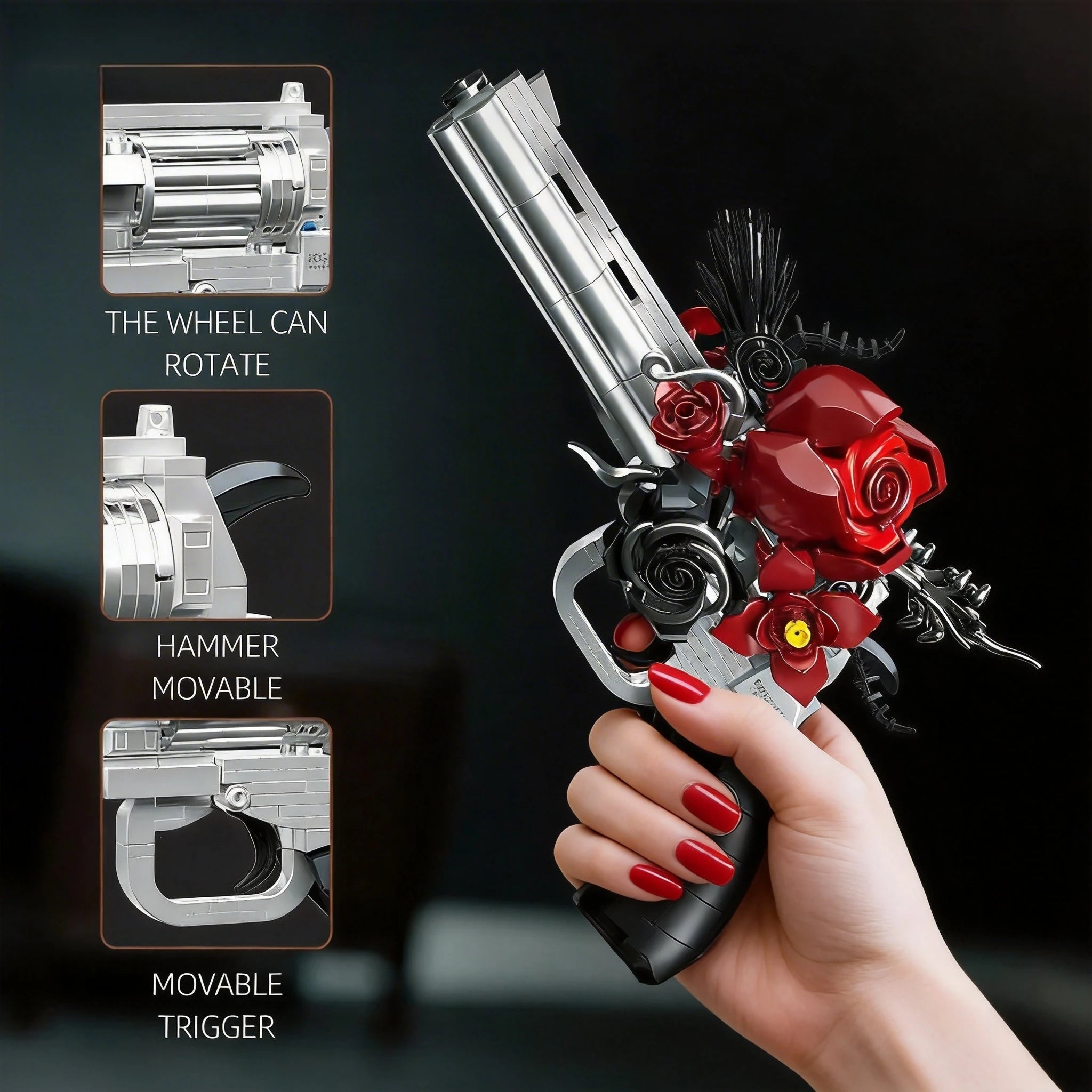 Rose Revolver Building Block Set – 631 Pieces