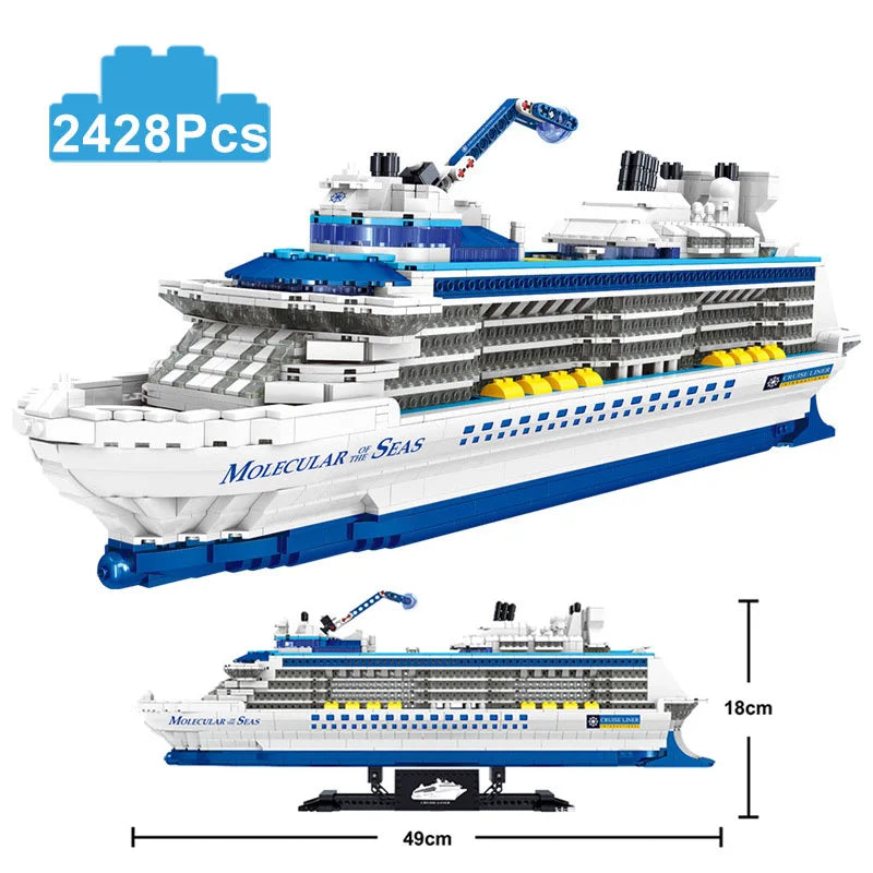 Cruise Liner Building Block Set – 2,428 Piece Mini Model