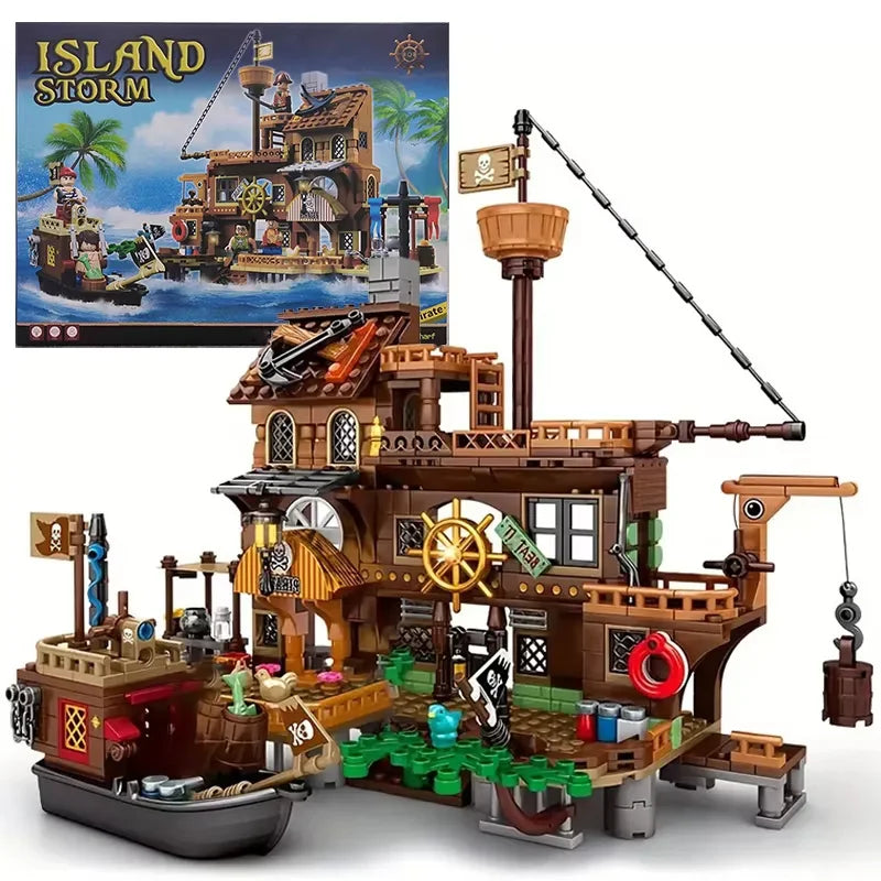 Medieval Pirate Island Fortress Building Blocks