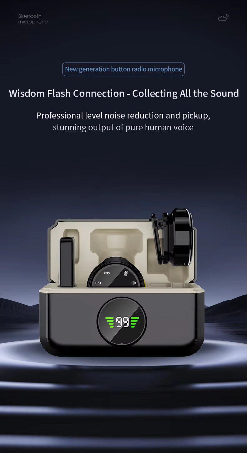 Wireless Dual Lavalier Microphone Kit for Android iPhone