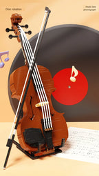921 Pieces - Violin, Bow &amp; Display Stand Building Block Set