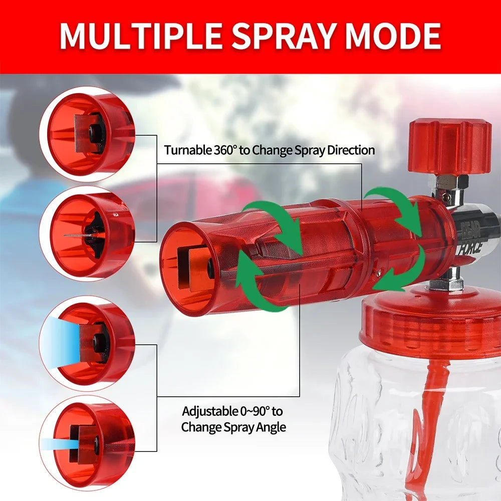 Pressure Washer Water Gun Kit with 1L Foam Cannon – Professional Car Cleaning Set