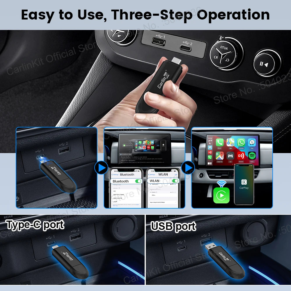 CarlinKit MINI 5 Wireless CarPlay Adapter