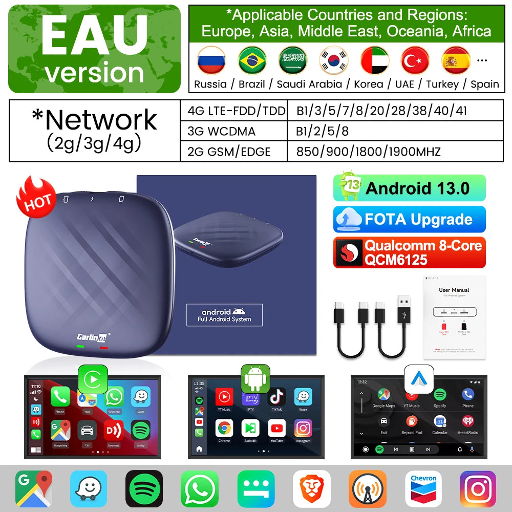 CarlinKit Android 13 CarPlay AI Box