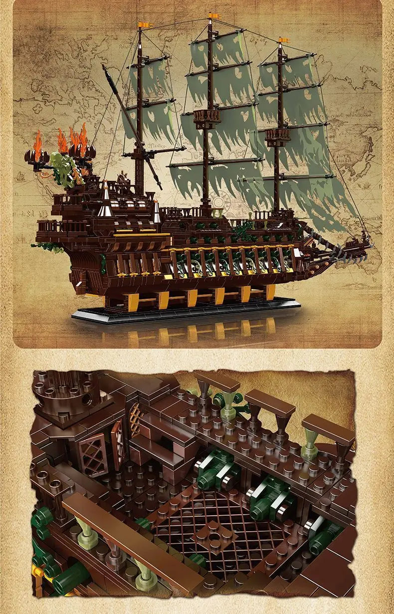 4,364 Pieces - Mould King Dutchman Ghost Pirate Ship Building Block Set
