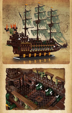 4,364 Pieces - Mould King Dutchman Ghost Pirate Ship Building Block Set