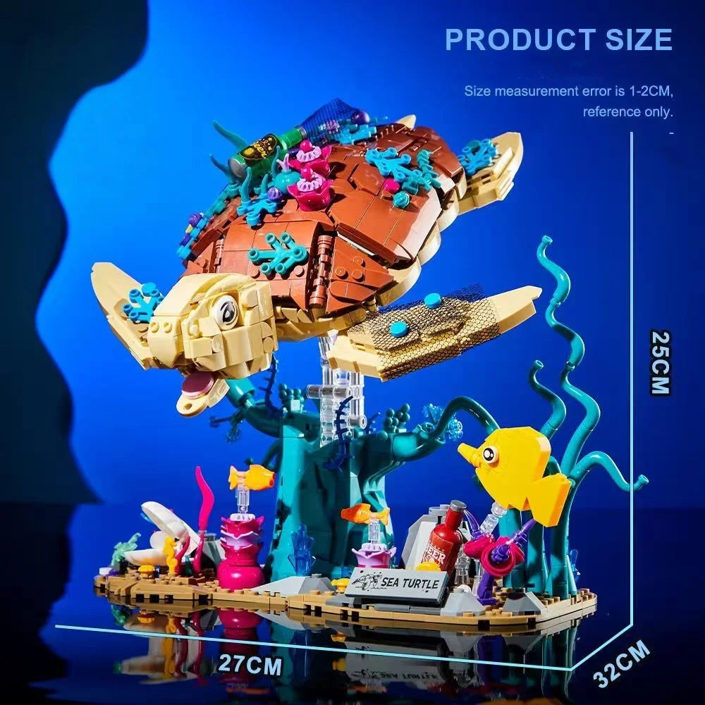 2026 NEW 1,271PCS - Sea Turtle Building Blocks – Ocean Display Model