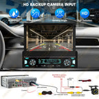 7" Retractable Wireless Android Auto Car Stereo – 1DIN MP5 Player