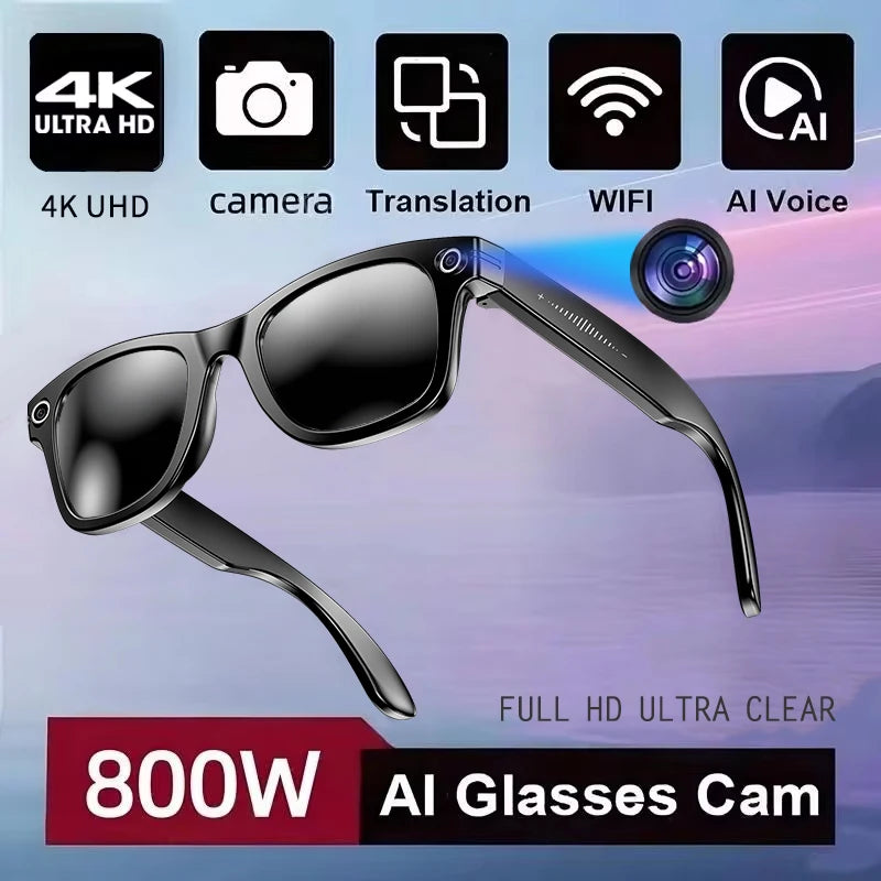 TOP SELLER - AI Smart Glasses – Live Translation, ChatGPT & HD Camera